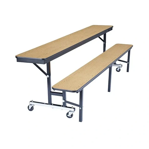 Wholesale school canteen dining table with bench