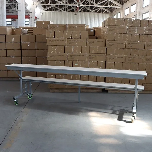 Wholesale school canteen dining table with bench
