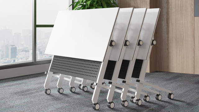college school furniture training table and chair with wheels