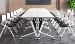 college school furniture training table and chair with wheels