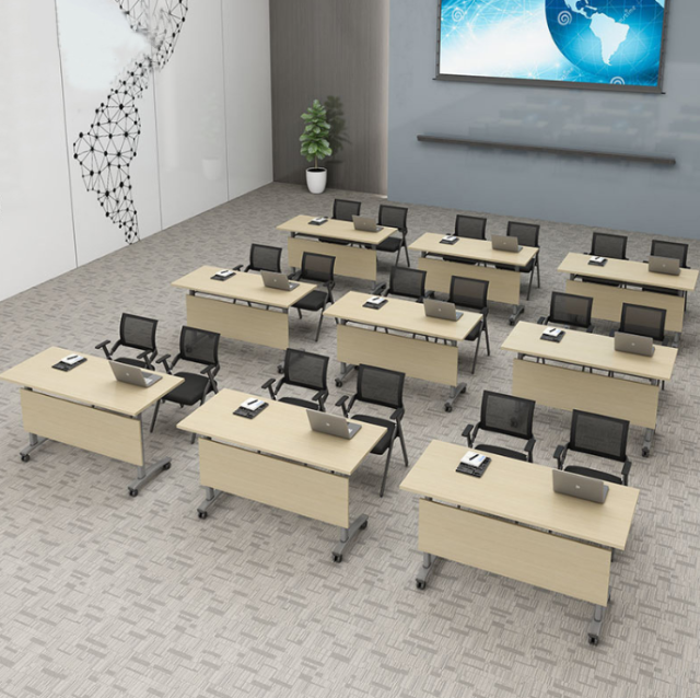 Removable folding desks for student meetings