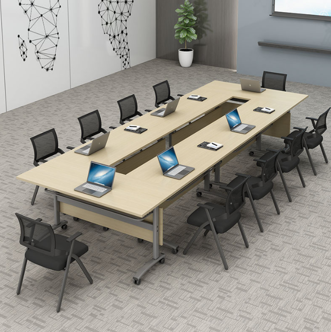 Removable folding desks for student meetings