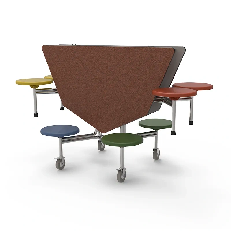 School fast food foldable table and chairs