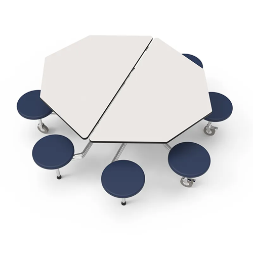 School fast food foldable table and chairs