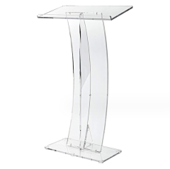 Organic glass podium conference table