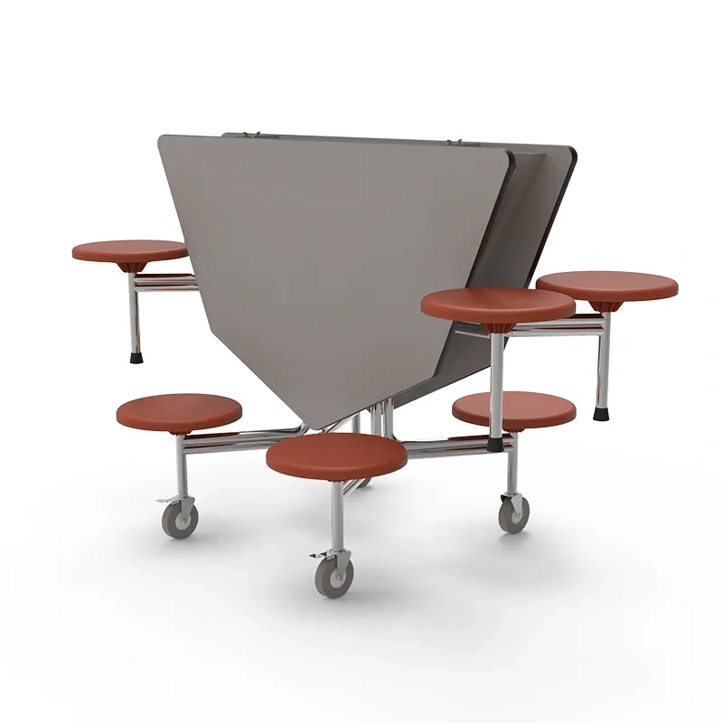 School fast food foldable table and chairs