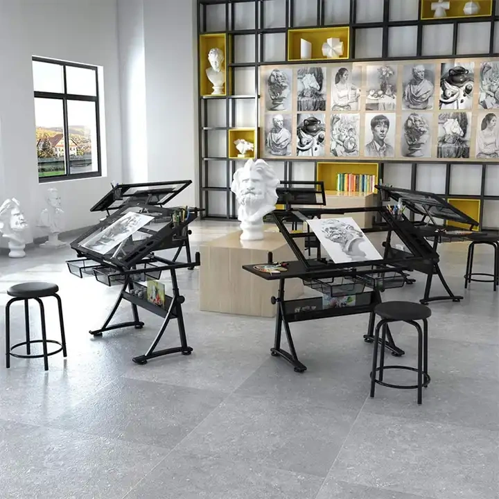 School Furniture Angle Adjustable Student Drawing Table