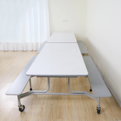 12 Seats Mobile Folding Canteen Dining Table Bench