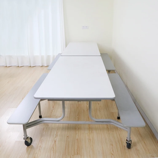 12 Seats Mobile Folding Canteen Dining Table Bench