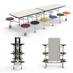School Dining Hall Folding Table And Chair