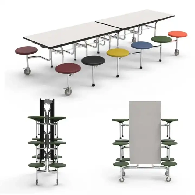 School Dining Hall Folding Table And Chair