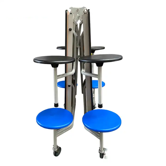 School Mobile Foldable Dining Table with Bench
