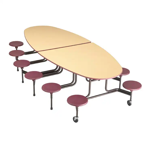 Oval Folding Canteen Outdoor Wood Canteen Tables
