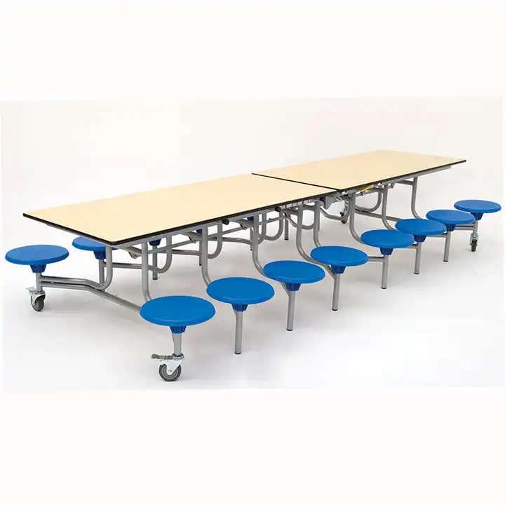 6 to 16 seat rectangular school dining room foldable student table