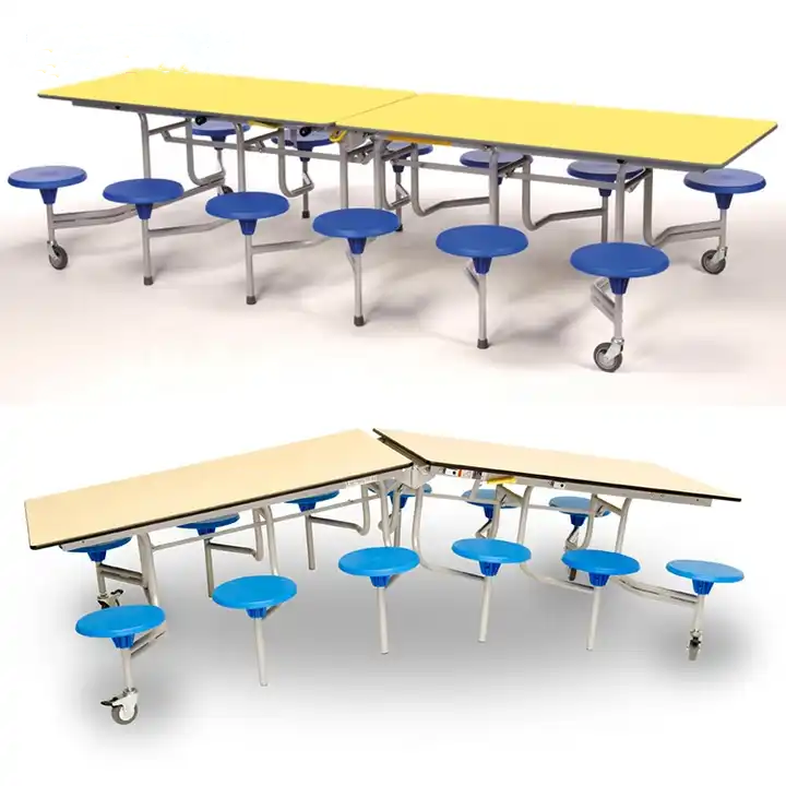 6 to 16 seat rectangular school dining room foldable student table