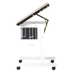 Top Adjustable Movable Drafting Table with Drawers and Wheel