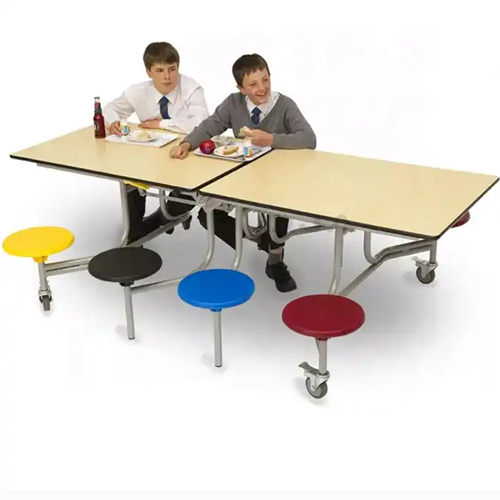 Mobile School canteen folding Dining Table