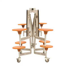 Mobile School canteen folding Dining Table