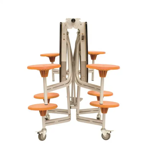 Mobile School canteen folding Dining Table