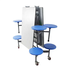 Mobile School canteen folding Dining Table
