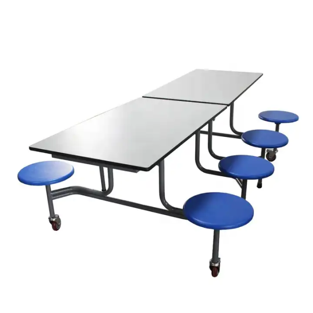 Mobile School canteen folding Dining Table
