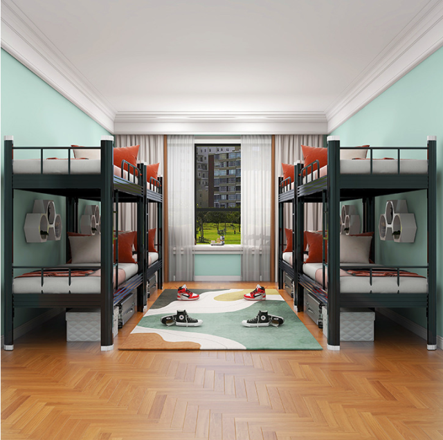School furniture student dormitory Iron double beds