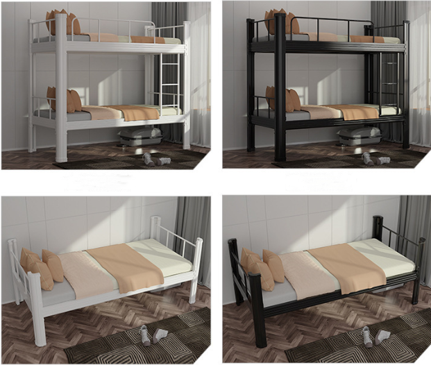 School furniture student dormitory Iron double beds