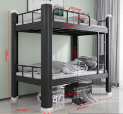 School furniture student dormitory Iron double beds