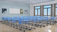 plastic material school furniture classroom desk and chair
