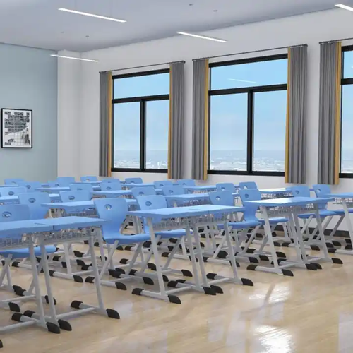 plastic material school furniture classroom desk and chair
