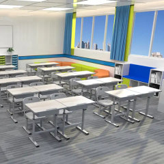 Adjustment school classroom desk and chair set