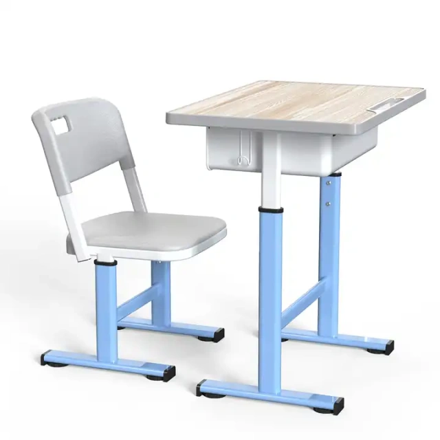 Adjustment school classroom desk and chair set