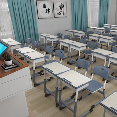 height adjustable student desk and chairs