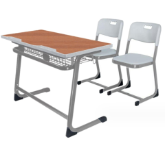 Education furniture school double seater desk and chairs
