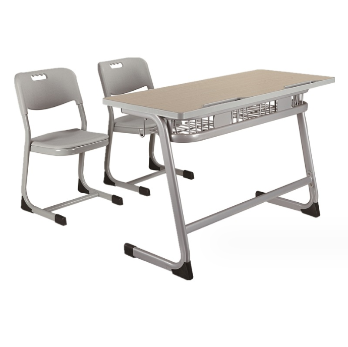 Education furniture school double seater desk and chairs