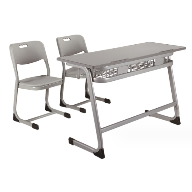 Education furniture school double seater desk and chairs