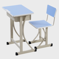 single seat student desk and chair