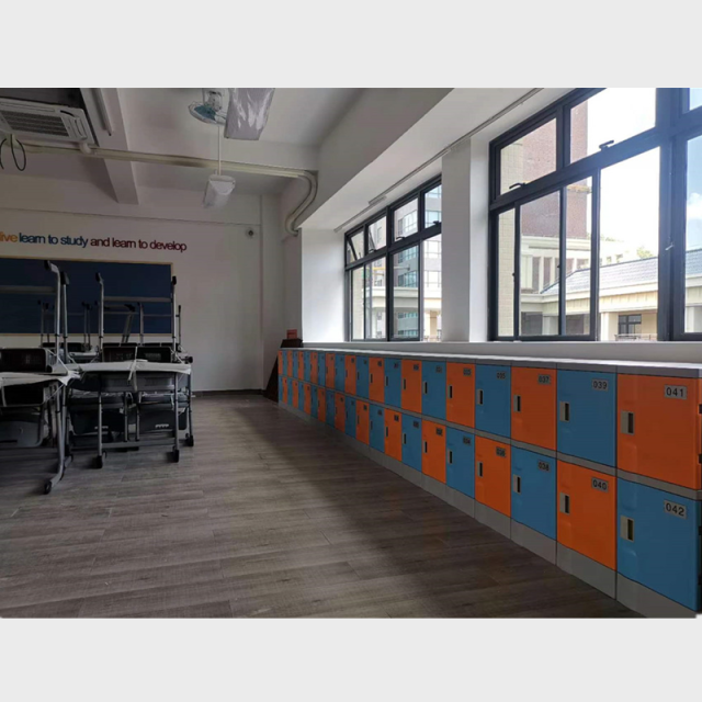 School classroom student storage locker