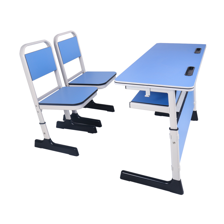primary secondary school furniture double student desk and chair set