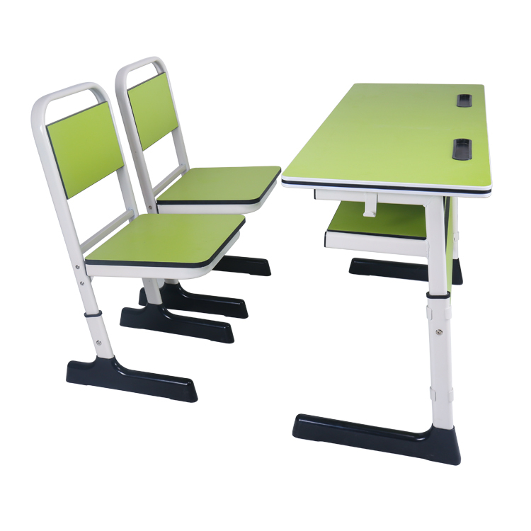 primary secondary school furniture double student desk and chair set