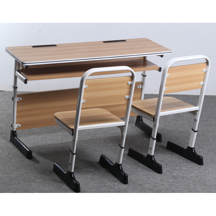 primary secondary school furniture double student desk and chair set