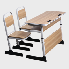 primary secondary school furniture double student desk and chair set