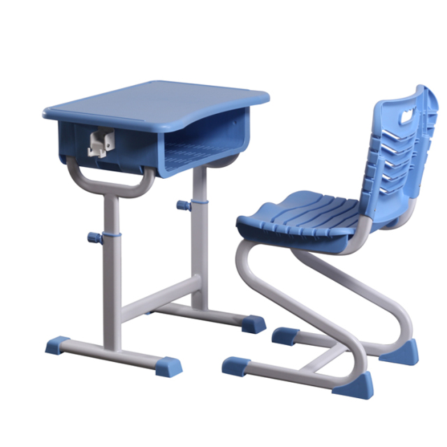 Plastic secondary school class room children student desk and chair