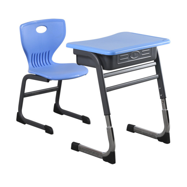 adjustable kids school plastic student study desk and chair set
