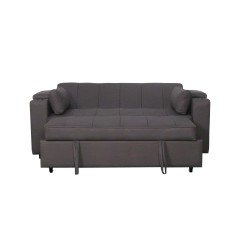 Mini Double Sofa Bed with Cup Holder and Storage on Armrest