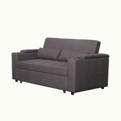 Mini Double Sofa Bed with Cup Holder and Storage on Armrest