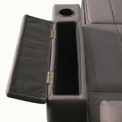 Mini Double Sofa Bed with Cup Holder and Storage on Armrest