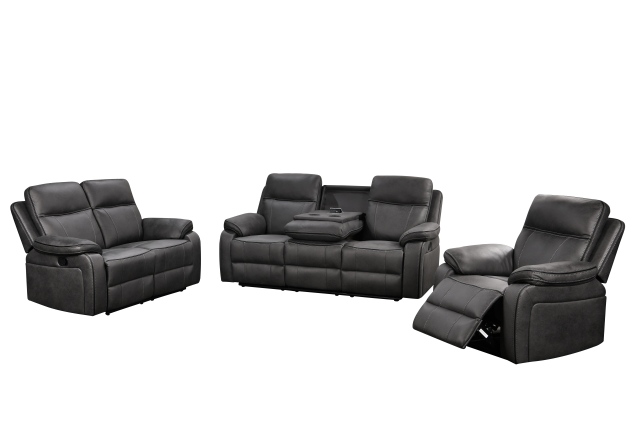 Adjustable Three Seater Manual Recliner Chair with Foot rest