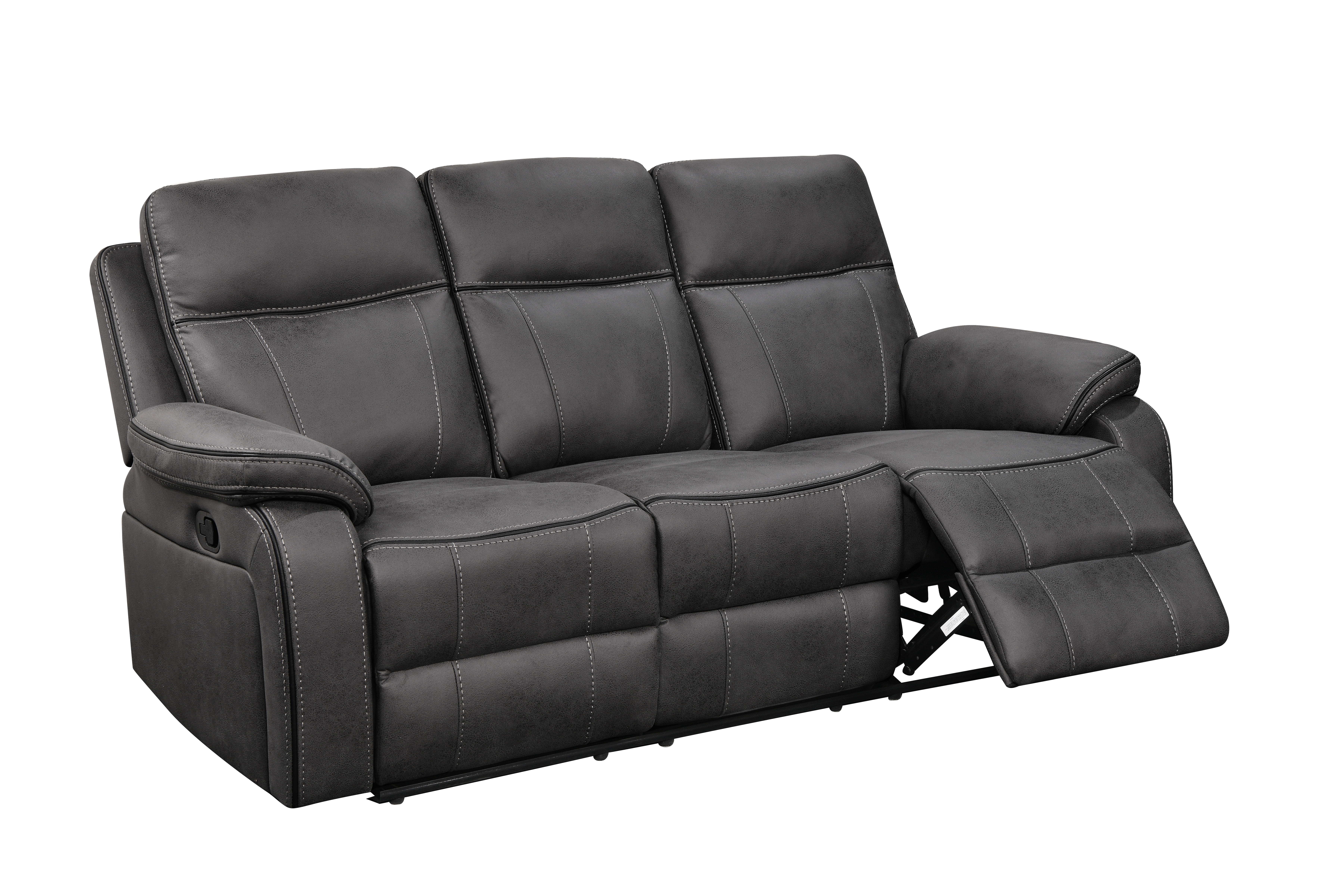 Adjustable Three Seater Manual Recliner Chair with Foot rest