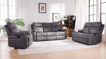 Adjustable Three Seater Manual Recliner Chair with Foot rest